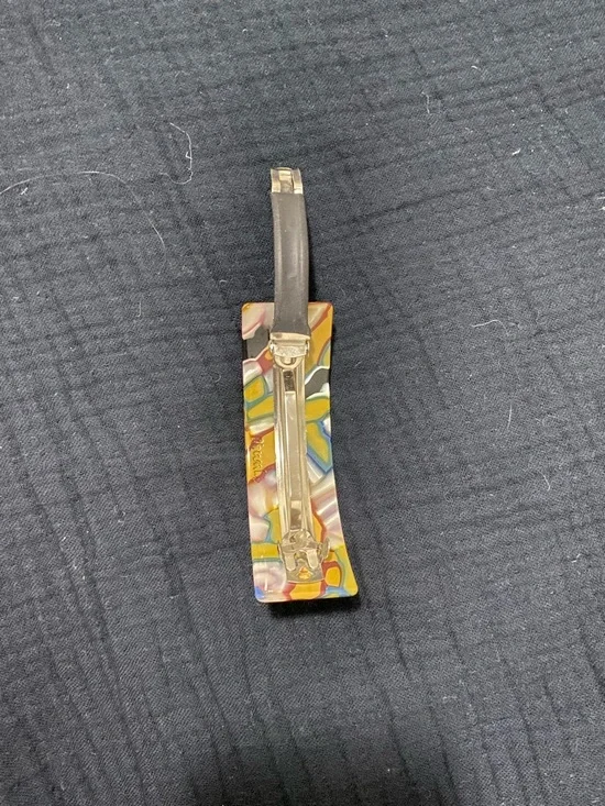 Chunks Multicolor Abstract Pattern Hair Barrette - Picture 2 of 2